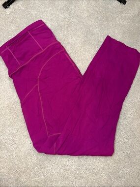 lululemon athletica fast and free cropped 23 in Magenta High-Rise Leggings